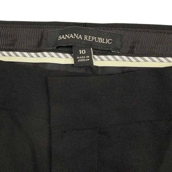 Banana Republic Logan Wool Dress Trousers Pants Modern Office Chic Stretch 10 - Picture 4 of 16